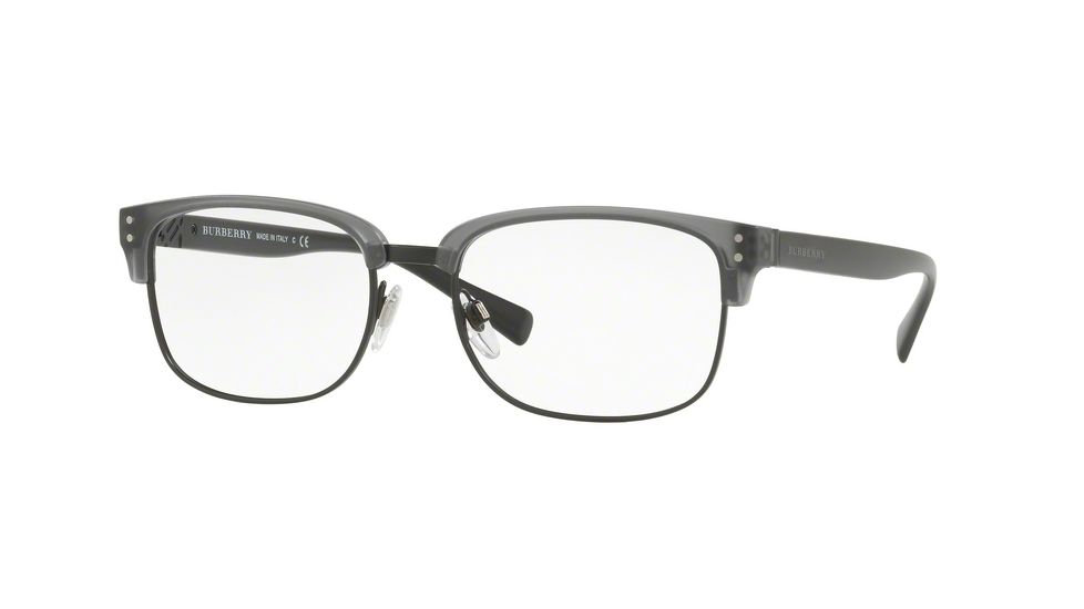Burberry BE2253 Progressive Prescription Eyeglasses 3640-54 - Matte Grey/matte Black Frame