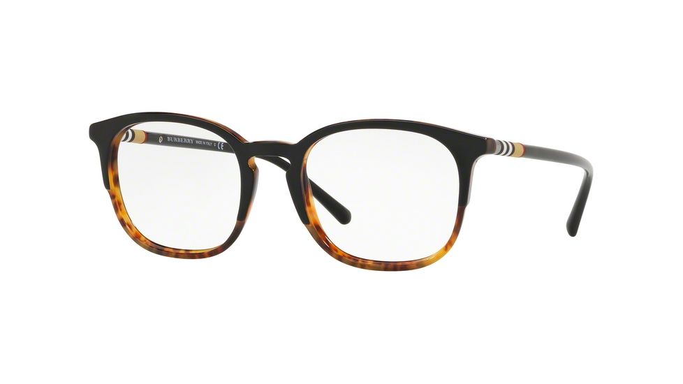 Burberry BE2272 Bifocal Prescription Eyeglasses, 51mm, Top Black On Havana, BE2272-3721-51-BI