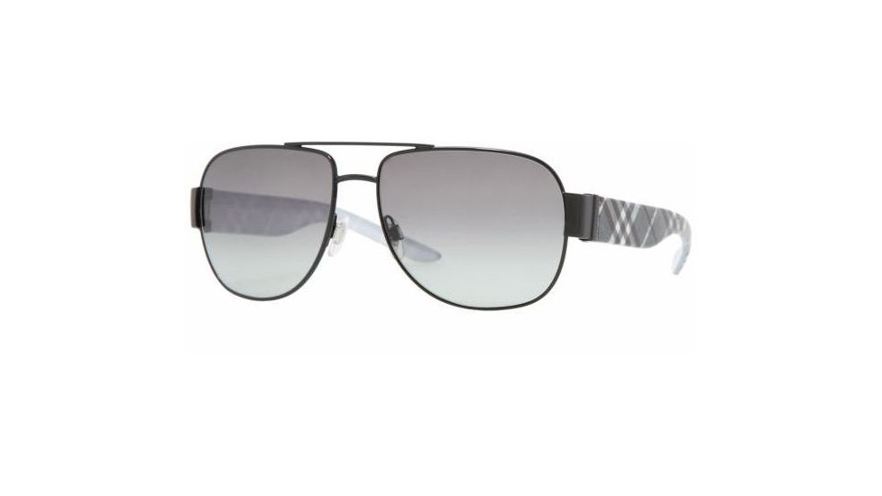Burberry BE3042 Progressive Sunglasses - Black Gray Gradient Frame / 57 mm Prescription Lenses, 100111-5715