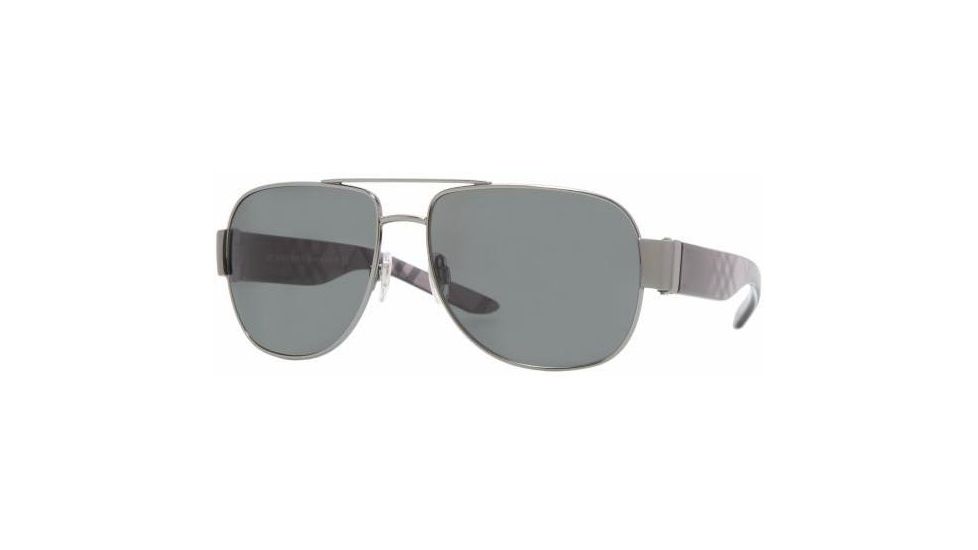 Burberry BE3042 Progressive Sunglasses - Gunmetal Gray Frame / 57 mm Prescription Lenses, 100387-5715