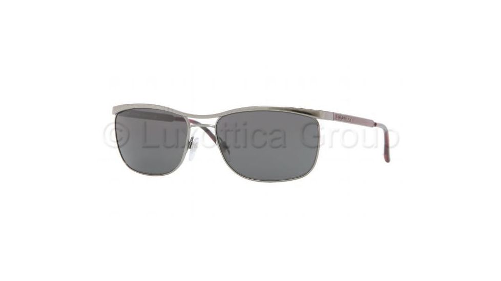 Burberry BE3065 Single Vision Prescription Sunglasses BE3065-100387-5817 - Lens Diameter 58 mm, Frame Color Gunmetal