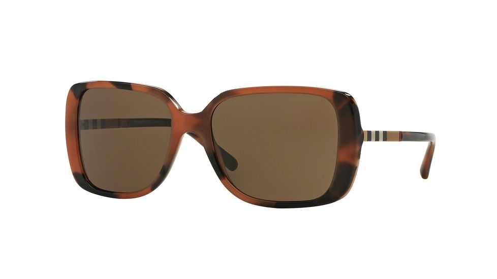 Burberry BE4198 Progressive Prescription Sunglasses BE4198-351873-57 - Lens Diameter 57 mm, Frame Color Spotted Amber
