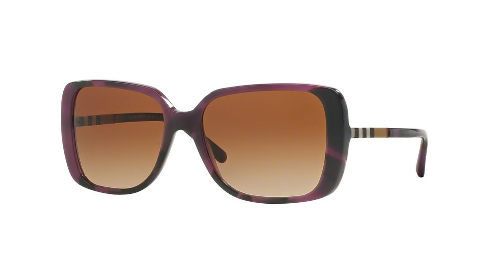 Burberry BE4198 Progressive Prescription Sunglasses BE4198-351913-57 - Lens Diameter 57 mm, Frame Color Spotted Violet