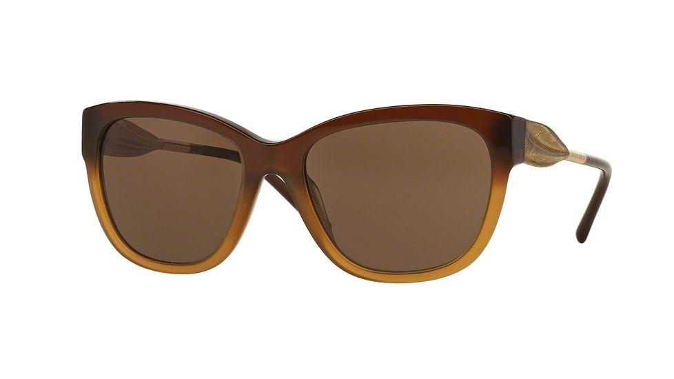 Burberry BE4203 Single Vision Prescription Sunglasses BE4203-336973-57 - Lens Diameter 57 mm, Frame Color Brown Gradient Hazelnut