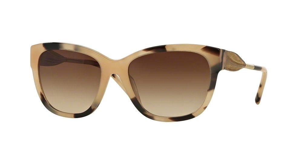 Burberry BE4203 Single Vision Prescription Sunglasses BE4203-350113-57 - Lens Diameter 57 mm, Frame Color Light Horn