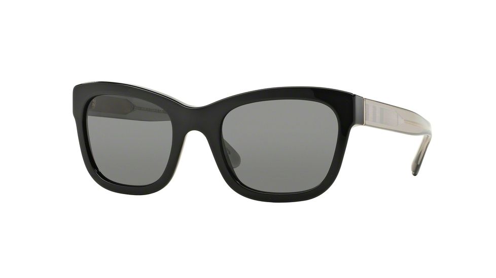 Burberry BE4209 Single Vision Prescription Sunglasses BE4209-300187-52 - Lens Diameter 52 mm, Frame Color Black