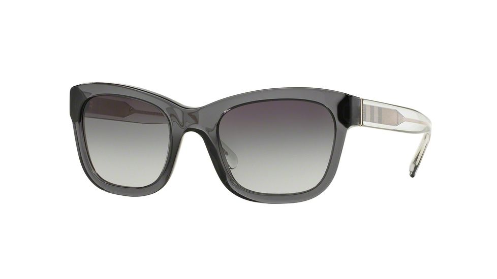 Burberry BE4209 Single Vision Prescription Sunglasses BE4209-35448G-52 - Lens Diameter 52 mm, Frame Color Dark Grey