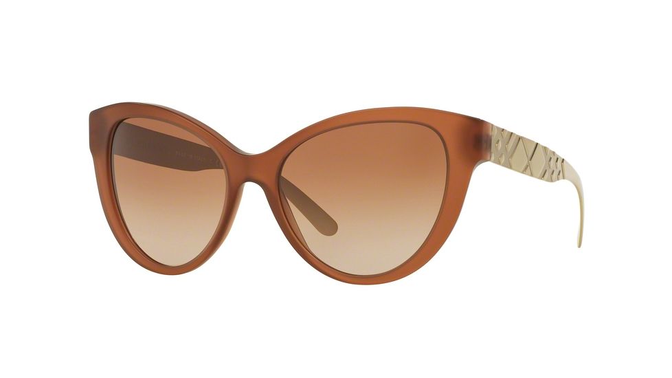 Burberry BE4220F Single Vision Prescription Sunglasses BE4220F-357513-56 - Lens Diameter 56 mm, Frame Color Matte Brown