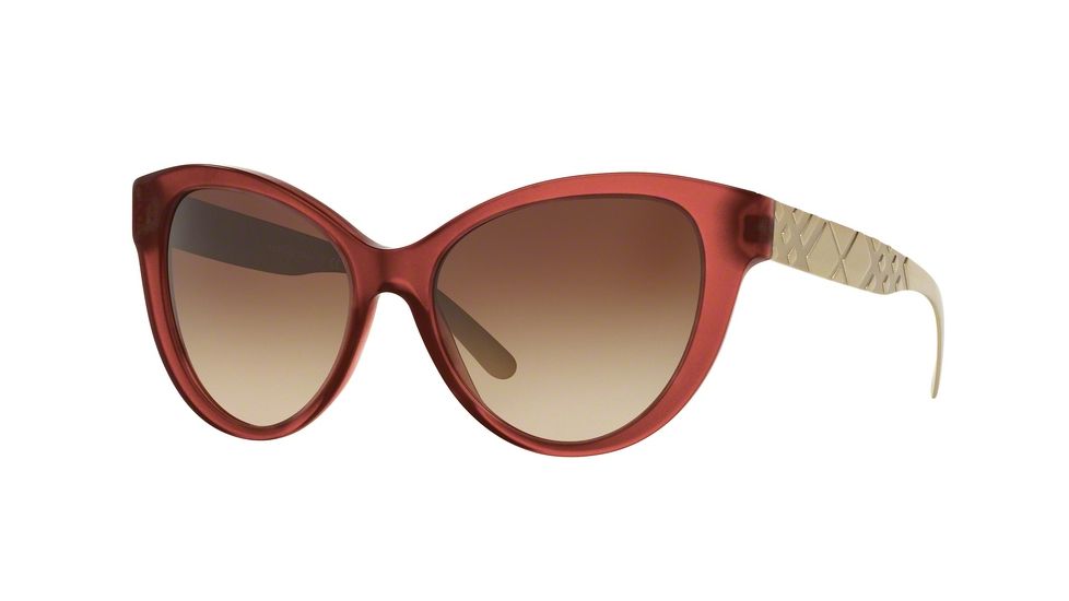 Burberry BE4220F Single Vision Prescription Sunglasses BE4220F-357613-56 - Lens Diameter 56 mm, Frame Color Matte Red