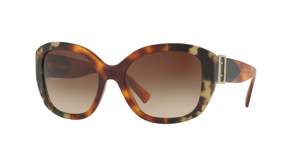 Burberry BE4248F Single Vision Prescription Sunglasses BE4248F-363913-57 - Lens Diameter 57 mm, Frame Color Havana Grey/brown/grey