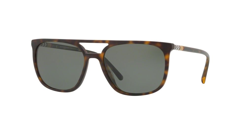 Burberry BE4257 Single Vision Prescription Sunglasses BE4257-35369A-57 - Lens Diameter 57 mm, Frame Color Matte Dark Havana