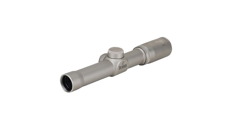 Burris 2x20mm Handgun Scope, 1 in Tube, Second Focal Plane, Silver, Nickel, Non-Illuminated Plex Reticle, MOA Adjustment, 200229