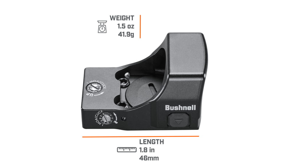 Bushnell 1X25mm RXS-250 Reflex Sight FMC, Weaver/Picatinny, Red, Unlimited, Black, RXS250