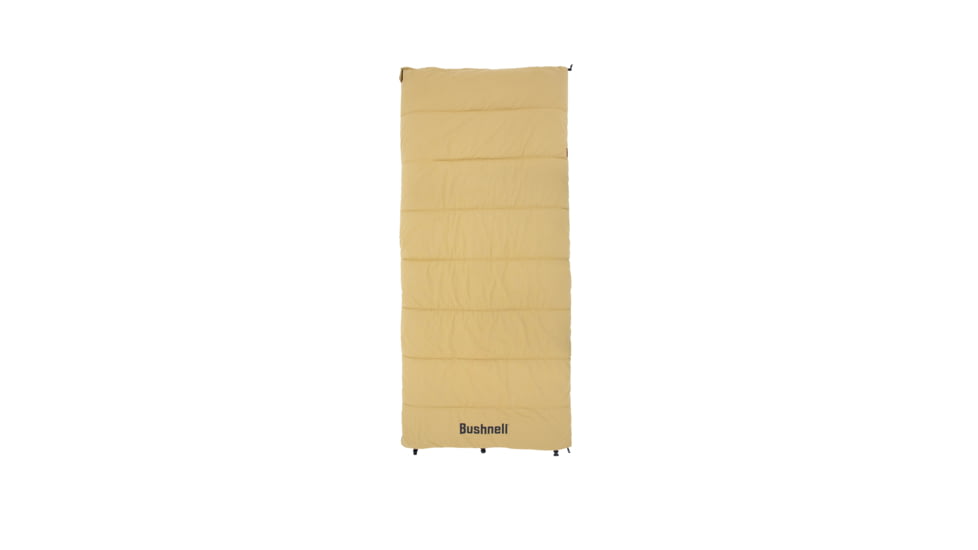 Bushnell 30F Rectangular Canvas Sleeping Bag, Tan/Red, 50069