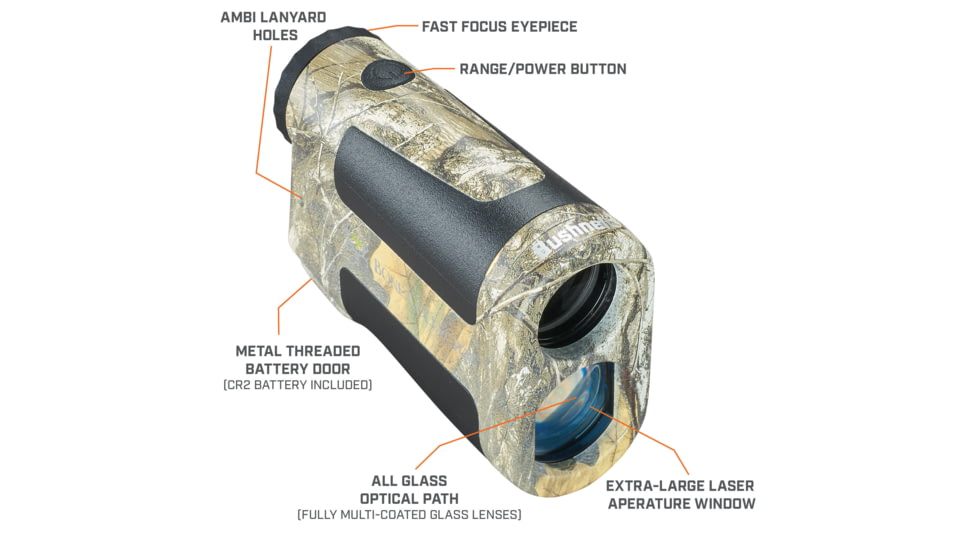 Bushnell 6x24 Bone Collector 850 LRF Realtree Edge Rangefinder, Box 5L, 202209