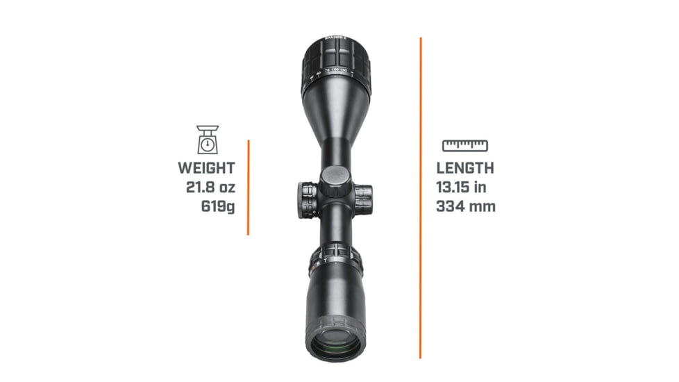 Bushnell Banner 2 6-18x50mm Rifle Scope, 1in Tube, DOA Quick Ballistic Reticle, Black, small, RB6185BS12