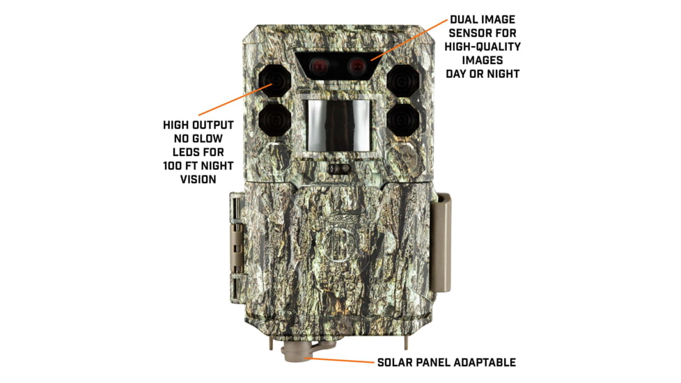 Bushnell Dual Core Trail Camera, 30MP, No Glow, Box, Treebark, Camo, 119977C