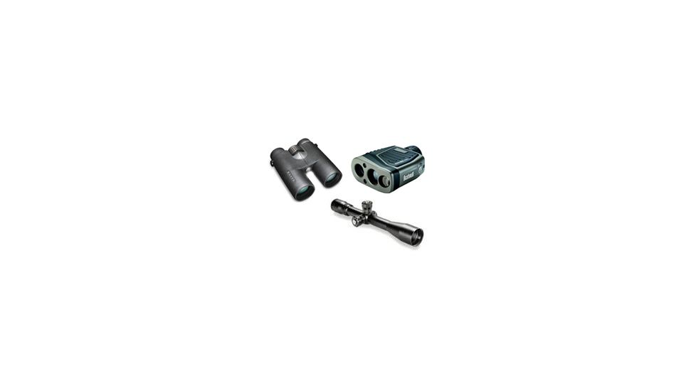 Bushnell Elite Package - Bushnell Elite 2.5-16x42 Matte Argon 30mm Rifle Scope, MilDot Reticle ET2164  w/ Bushnell Elite Rangefinder 205110 and Binocular 620142ED