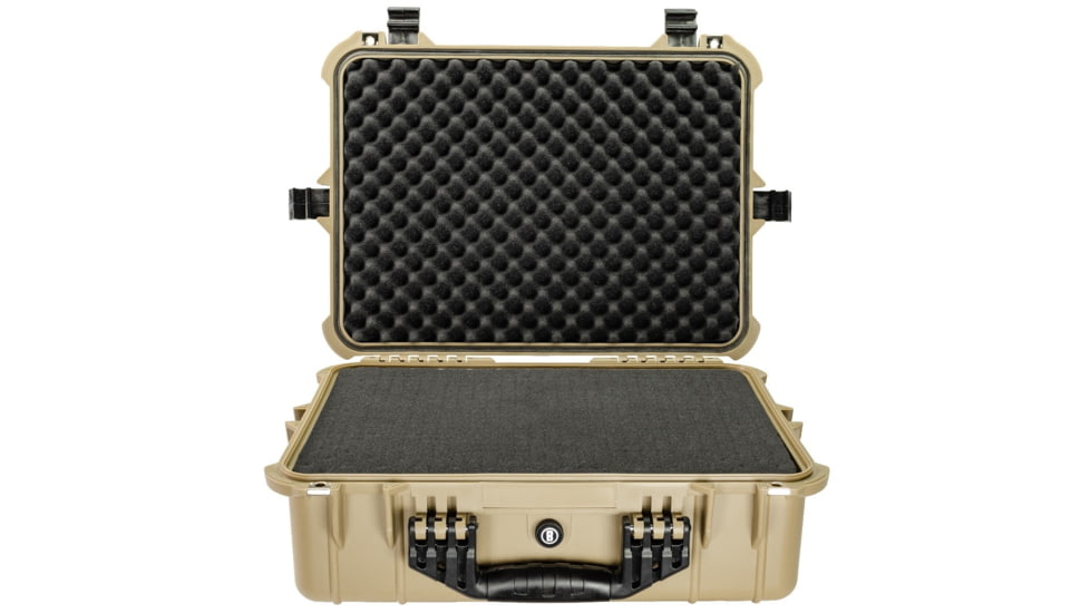 Bushnell Medium 20in Waterproof Gear/Gun Hard Case w/ Foam, Tan, Large, BN00002-TAN