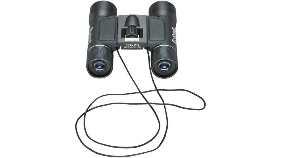 Bushnell PowerView 10x25 Roof Prism Compact Binocular, Black, 132516