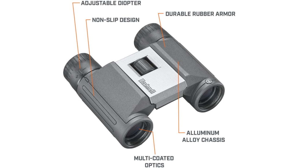 Bushnell Powerview 2 8X21 Binoculars, Folding Roof Prism, BK-7, PWV821