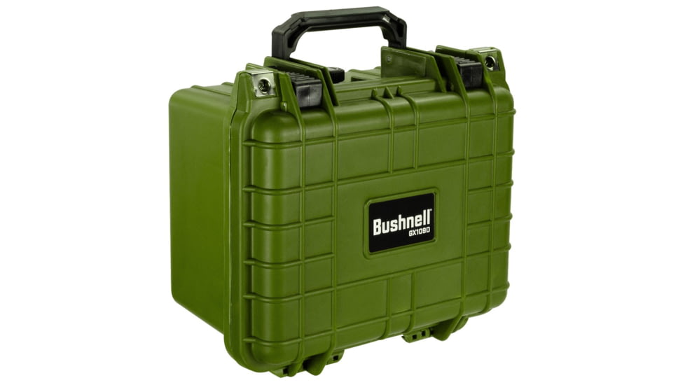 Bushnell Small Deep 10.62in Waterproof Protective Gear Case w/Foam, Green, BN00023-GRN