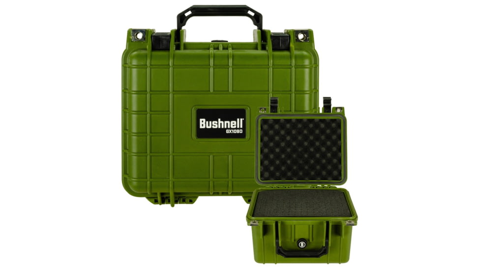 Bushnell Small Deep 10.62in Waterproof Protective Gear Case w/ Foam, Tan, Small, BN00023-GRN