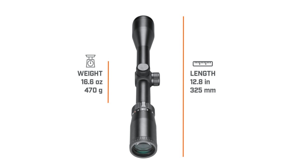 Bushnell Trophy XLT 4-12x40mm Riflescope, 1in Tube, DOA Quick Ballistic Reticle, Black, RT4124BS11