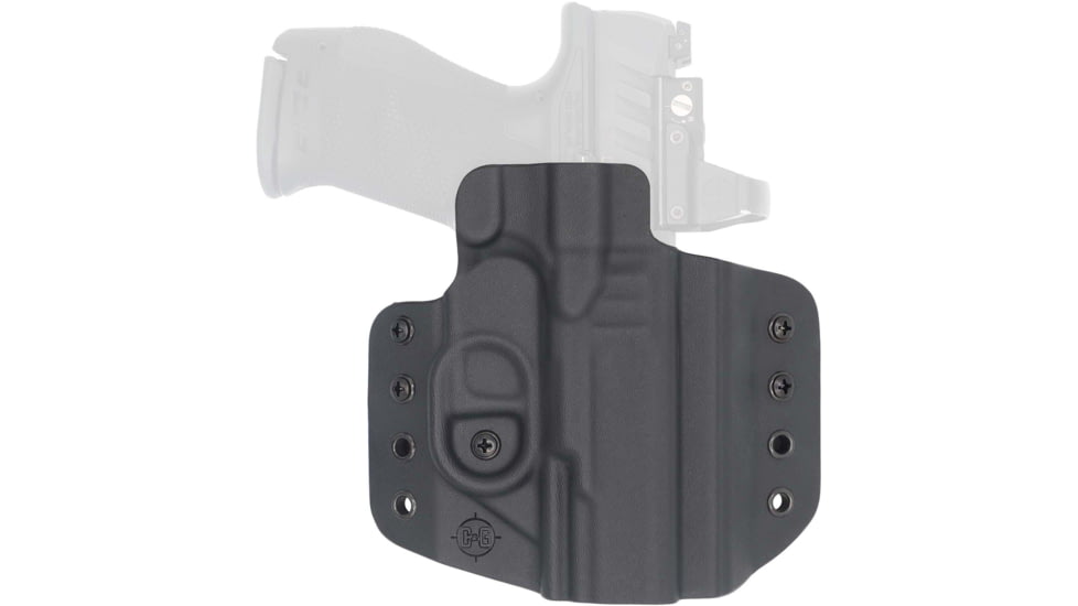 C&amp;G Holsters Covert Kydex OWB Belt Holster w/Omega and Kickramp, Walther PDP Full-Size 4.5in, Right Hand, CNC, Black, 1212-100