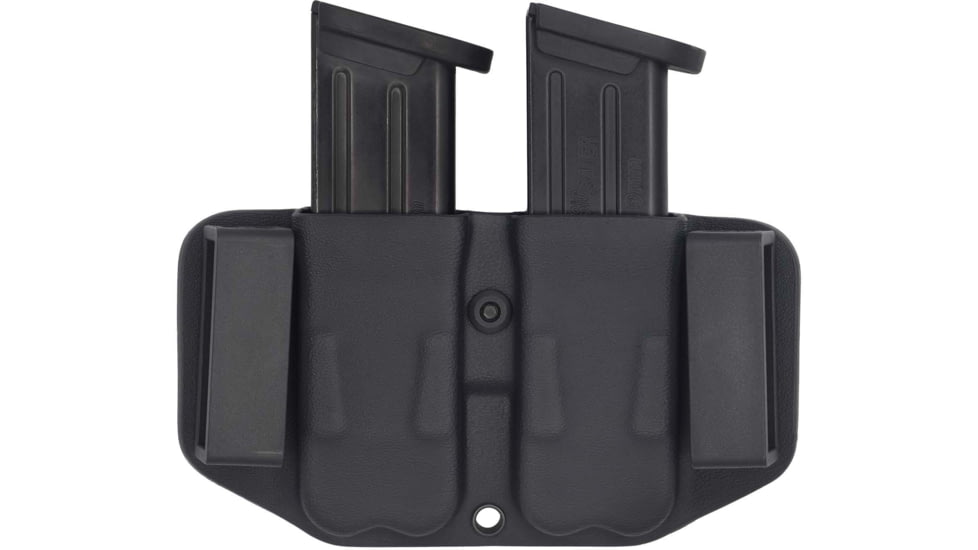 C&amp;G Holsters Double Flat Magazine OWB Holster, 1911, Ambidextrous, Black, 4029-100