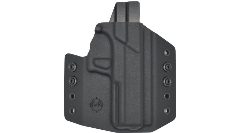 C&amp;G Holsters OWB Covert Polymer 80 PF940v2/c Glock 17/19 Slide Length, Outside-the-Waistband OWB, Left, Black, 363-100