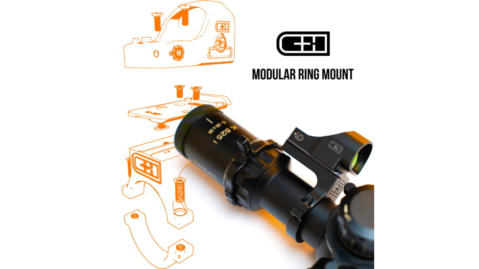 C&amp;H Precision Weapons Modular Ring Mounting System, 34mm, ACCS-STM-34MM-MOS