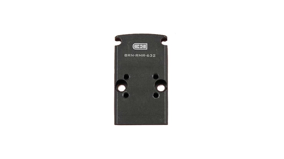 C&amp;H Precision Weapons Optics Adapter Plate, RMR Footprint w/o ZEV Posts 6-32 Holes to All Other Optics, BRN-RMR-632