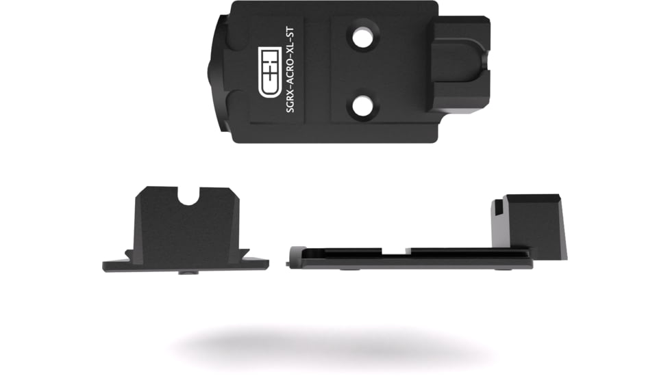 C&amp;H Precision Weapons Optics Adapter Plate - Sig P320 Rx/pro/axg, Black - SGRX-ACRO-XL-ST