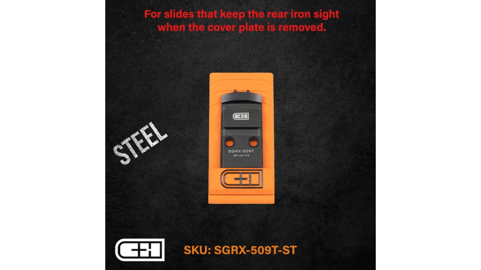 C&amp;H Precision Weapons Optics Adapter Plate, Sig P320 RX/Pro/Axg, Holosun 509T, SGRX-509T-ST