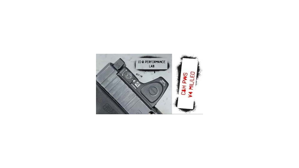 C&amp;H Precision Weapons V4 MIL/LEO Adapter Plate, Glock MOS, Trijicon RMR, SRO, Holosun 407C, 507C, 508C, 508T, Black, GL-RSH