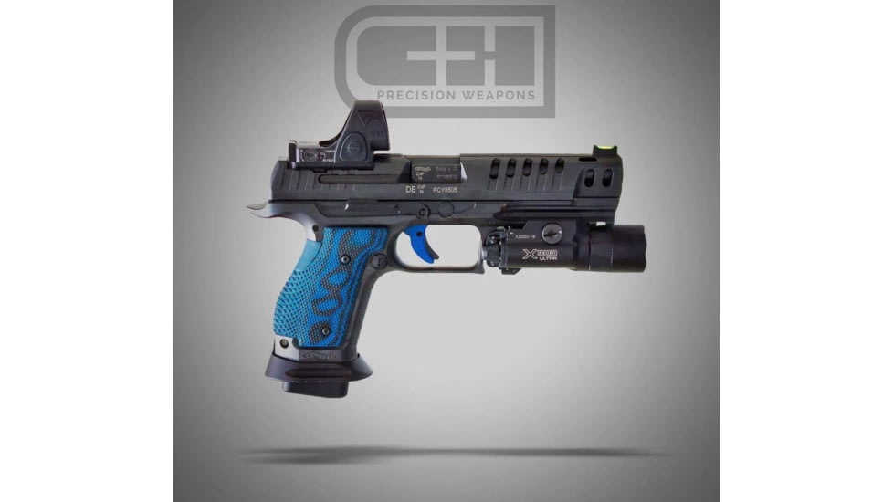 C&amp;H Precision Weapons Walther PPQ , Q4, Q5 Adapter Plate, Trijicon RMR/SRO, Holosun, 407C, 507C,508C, 508T w/ Integrated Rear Sight, Black, WLPPQ-RSH-RSR