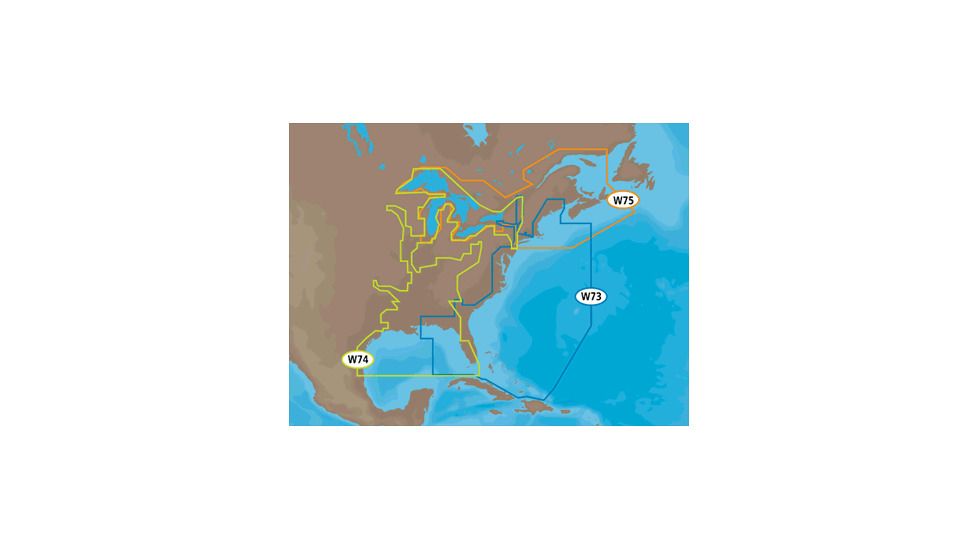 C-MAP MAX Wide, US E. Coast &amp; Bahamas, SD CMAP-NA-M022-SD