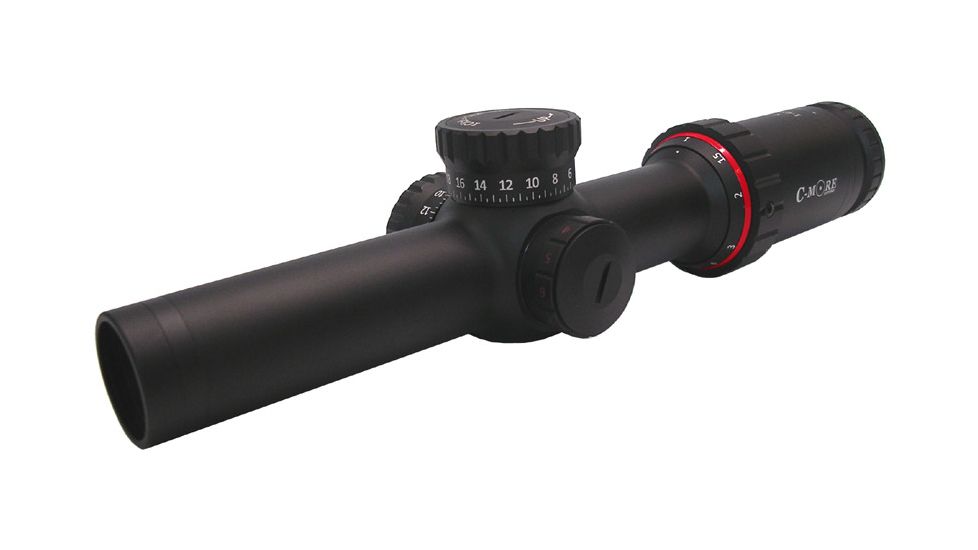 C-MORE C3 1-6x24 Competition Rifle Scope - TJ1I Reticle, Black, 1-6x24 C3-1624-2-LTI-TJ1I