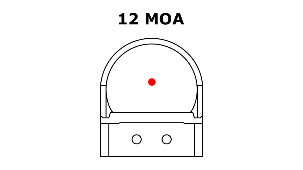 C-MORE RTS2 1x V5 Micro Red Dot Sight, 12 MOA Dot, Black, RTS2B-12