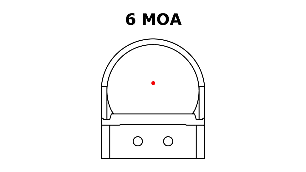 C-MORE RTS2R Red Dot Sight, Black, 6 MOA RTS2RB-6
