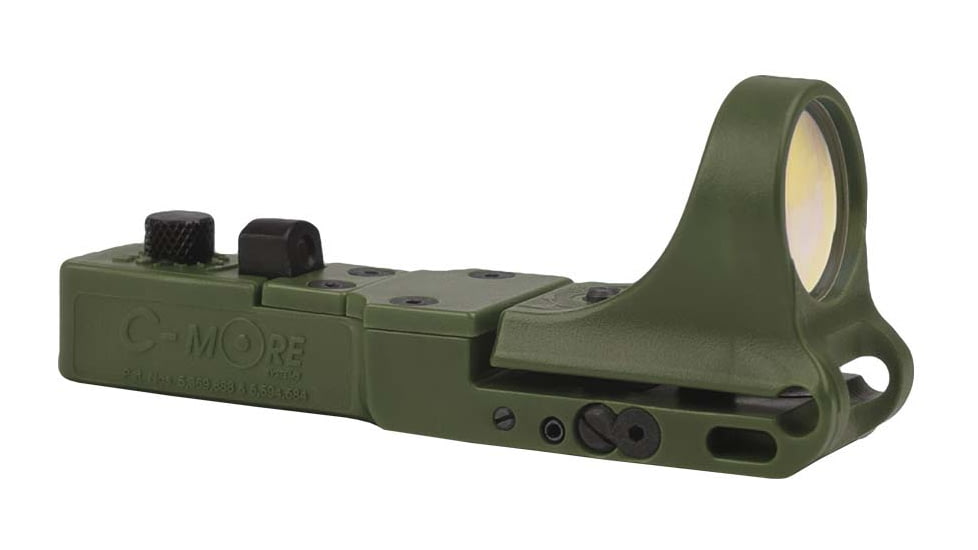 C-MORE SlideRide Red Dot Sight w/Click Switch, Olive Drab Green, 6 MOA CSROD-6