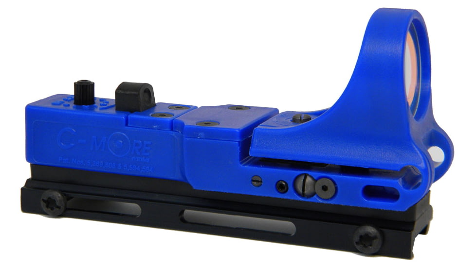 C-MORE Tactical Railway Red Dot Sight w/Standard Switch, Blue, 4 MOA TRWBB-4