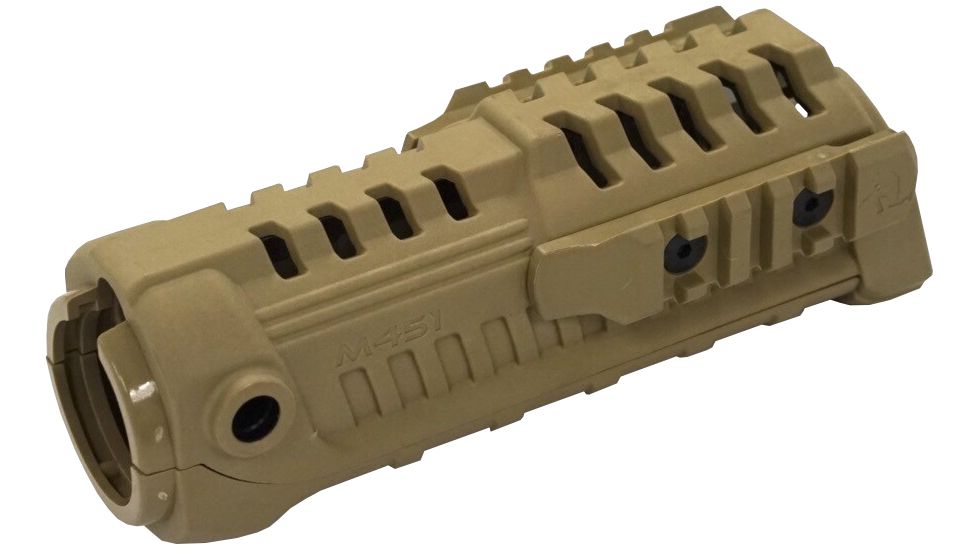 Command Arms Accessories AR15 / M16 M4 Carbine 3 Sided Rail Handguard W/ Interchangeable Rails, Polymer, Tan M4S1TAN