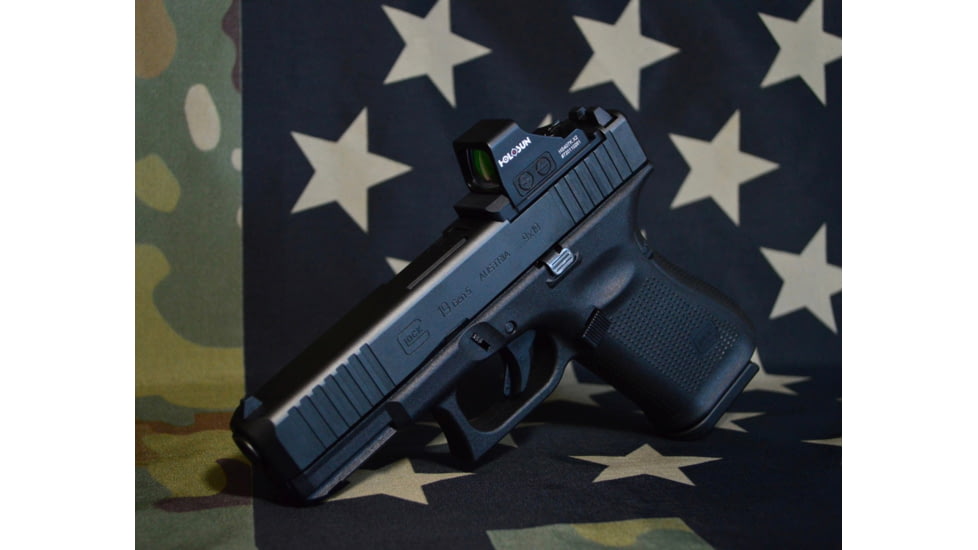 Calculated Kinetics Glock MOS Dogtag Optic Plate, Holosun 509T, Law Enforcement, Black, MOS-509LEDT