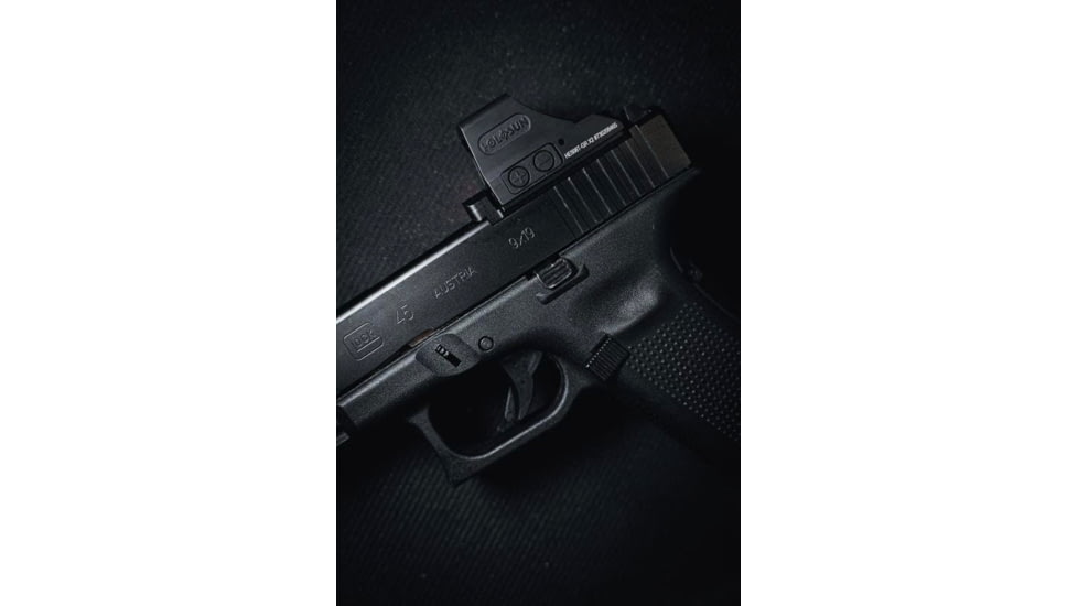 Calculated Kinetics Glock MOS Dogtag Optic Plate, Holosun 509T, Law Enforcement, Black, MOS-509LEDT