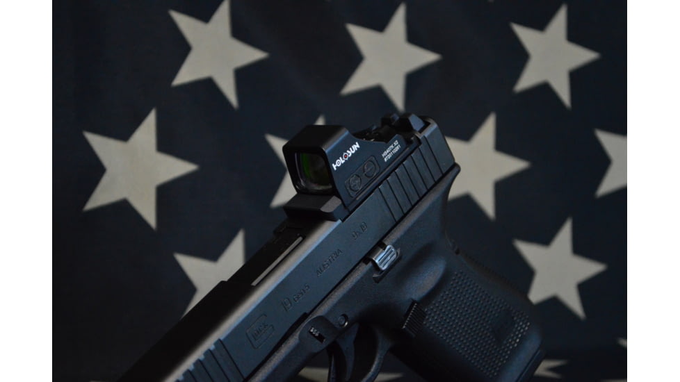 Calculated Kinetics Glock MOS Dogtag Optic Plate, Holosun 509T, Law Enforcement, Black, MOS-509LEDT