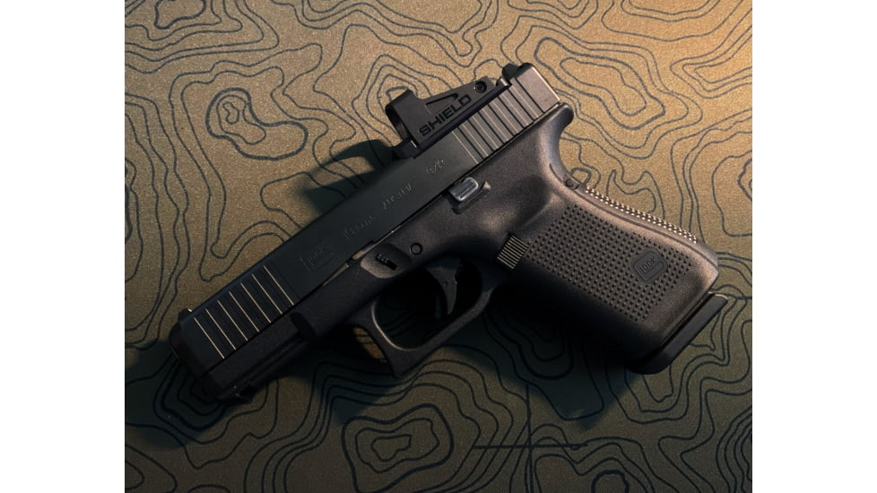 Calculated Kinetics Glock MOS Dogtag Optic Plate, Holosun 509T, Law Enforcement, Black, MOS-509LEDT