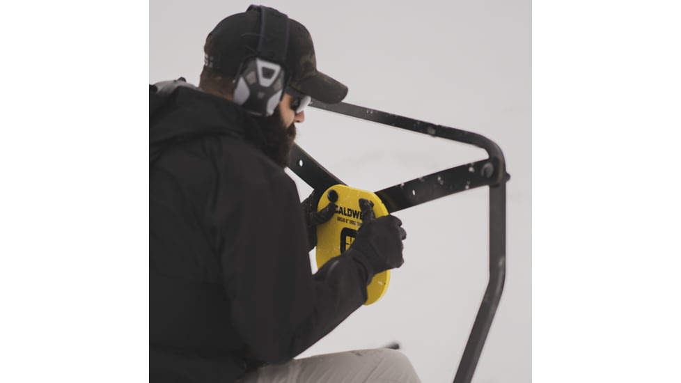 Caldwell AR500 Gong and Target Stand Combo, Black/Yellow, 1140016