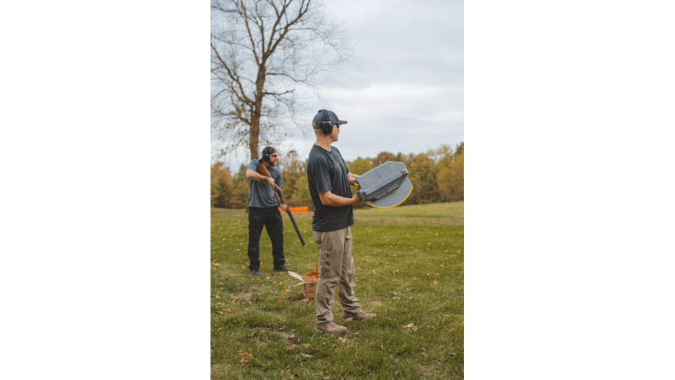 Caldwell Claymore Pullpup Clay Target Thrower, Gray/Yellow, 4002774